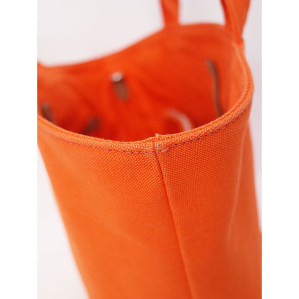 Prada Canapa Logo Print Canvas Tote Bag 2way Orange - Picture 6 of 9